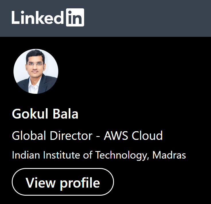 Gokul Bala on LinkedIn